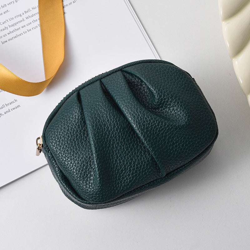 Wholesale Multifunctional pleated double-layer zipper coin purse